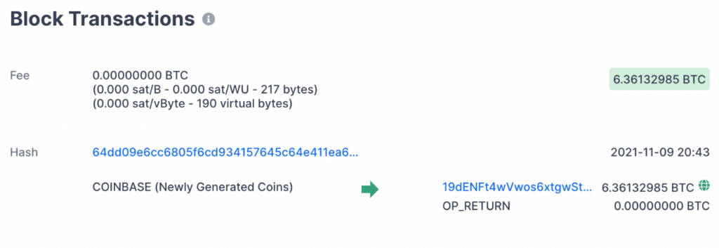 Block transactions